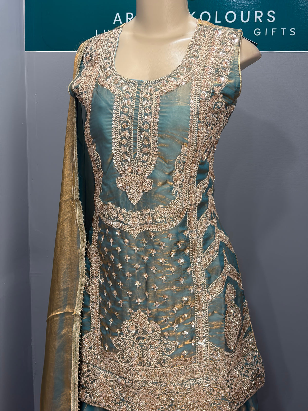Readymade Shimmer Sharara Suit- AK5758-1126