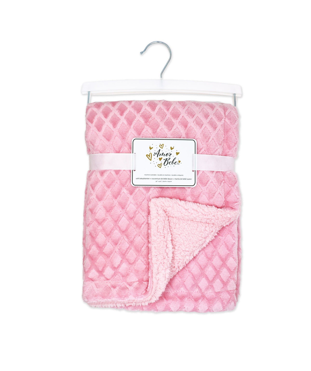 Plush Blanket- Pink Diamond