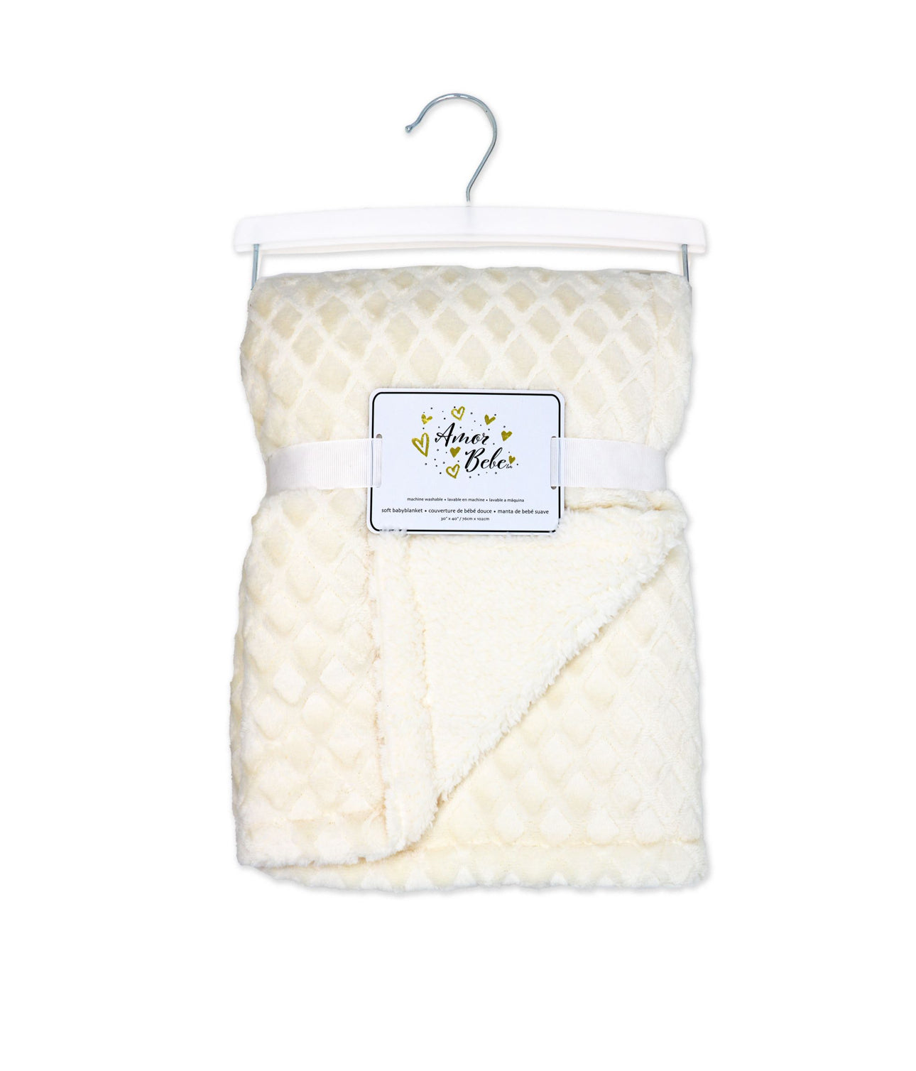 Plush Blanket- Ivory Diamond