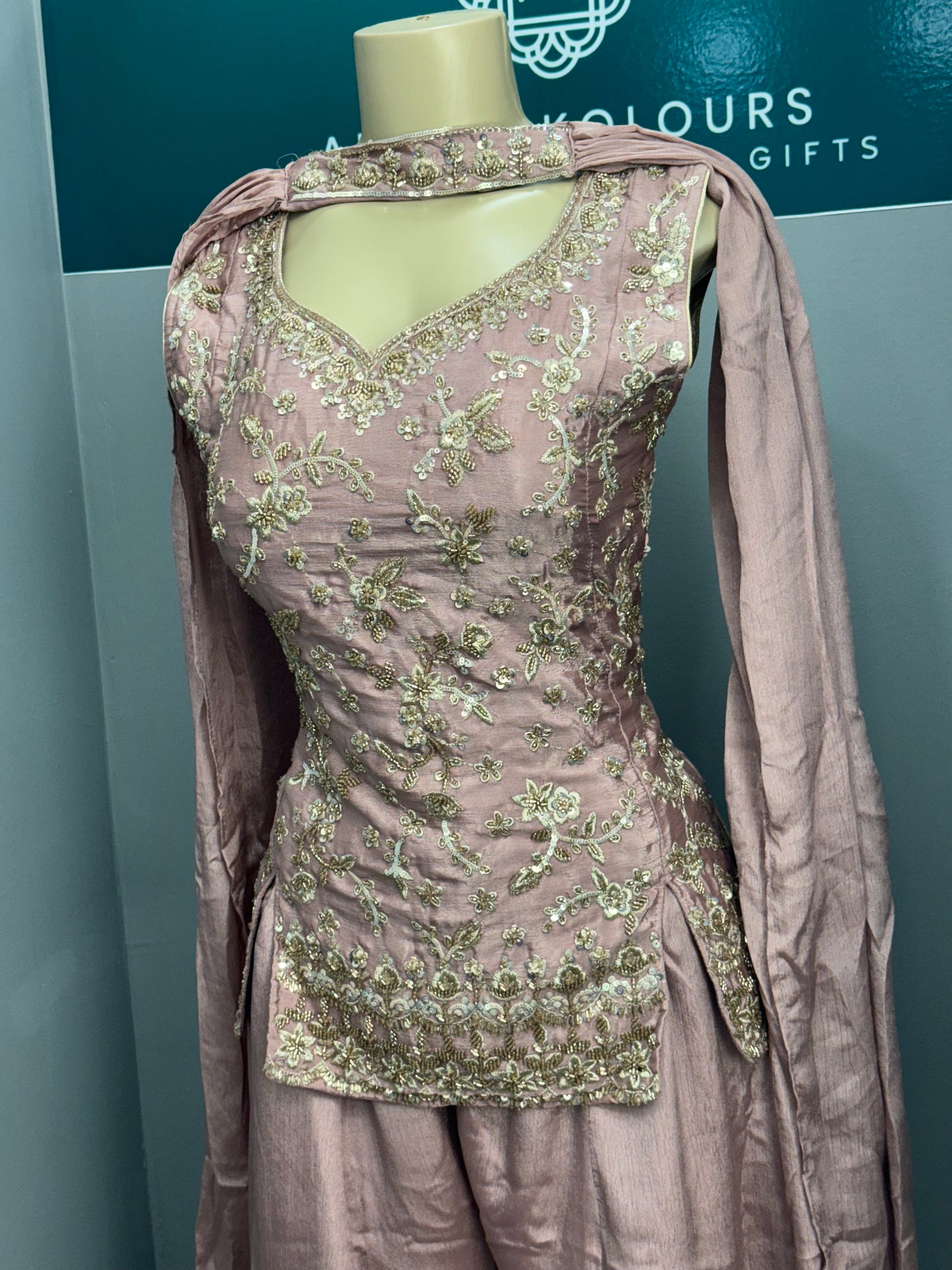 Readymade Short Kurti Sharara Suit- AK5758-1226