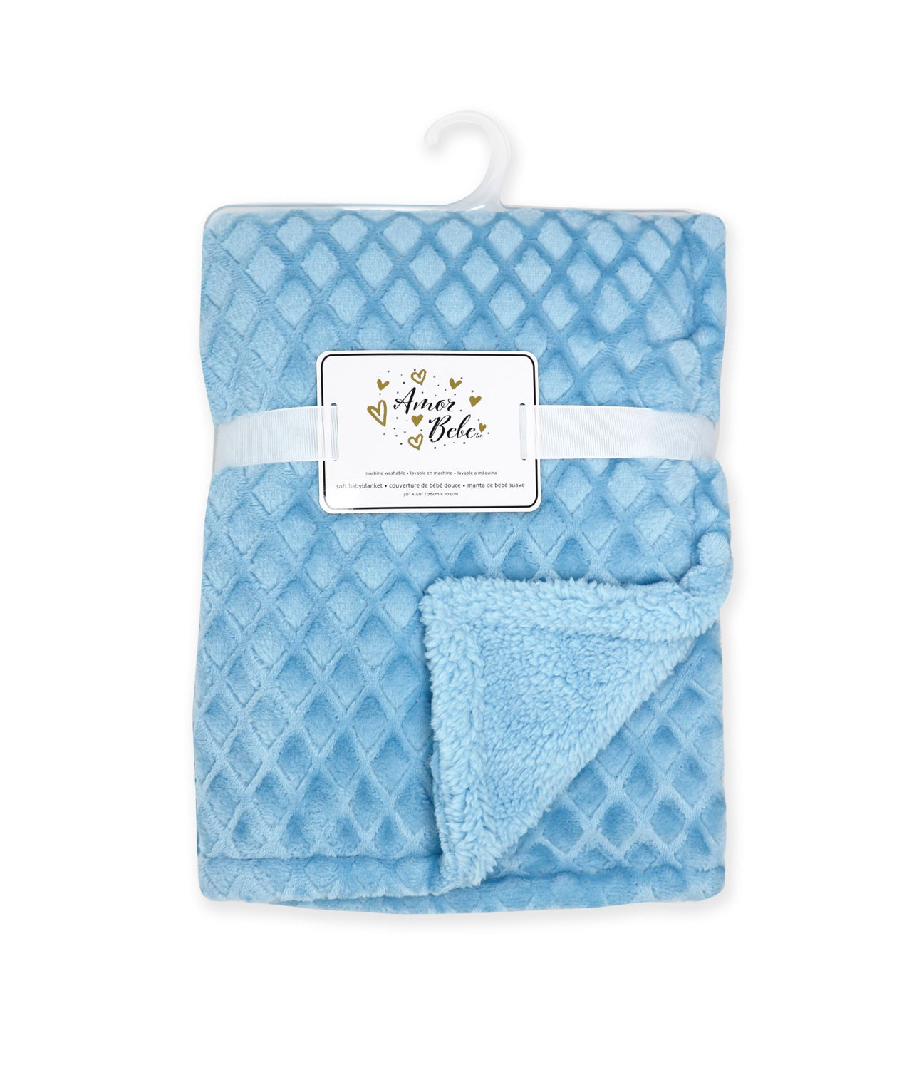 Plush Blanket- Blue Diamond