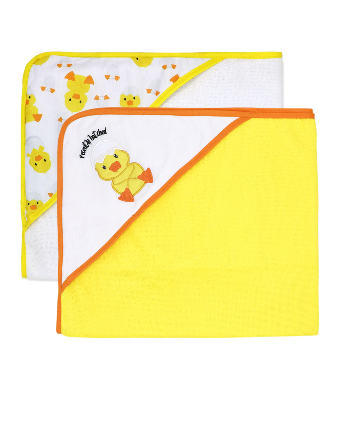 2 Pack Ducky Baby Towel - White & Yellow