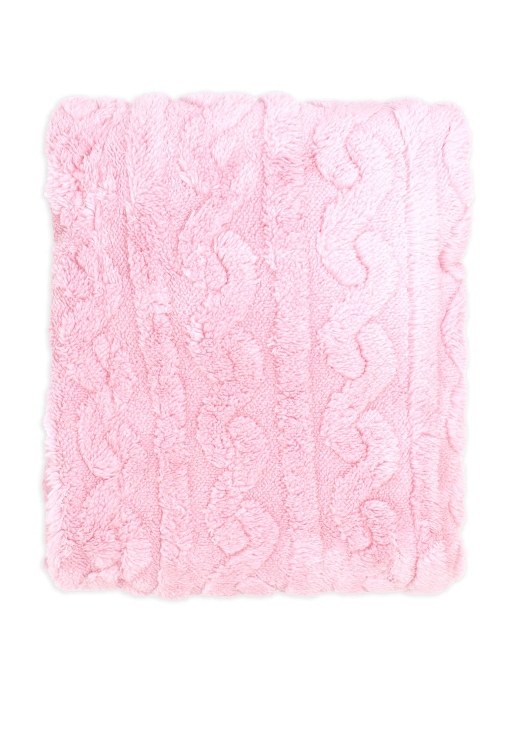 Waved Baby Blanket Sherpa Lined - Pink