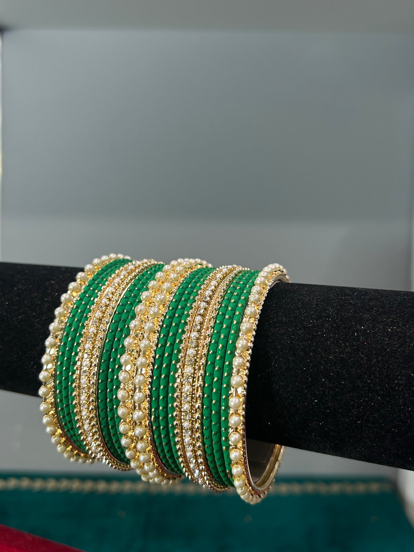 Bottle Green Golden Drape Bagels