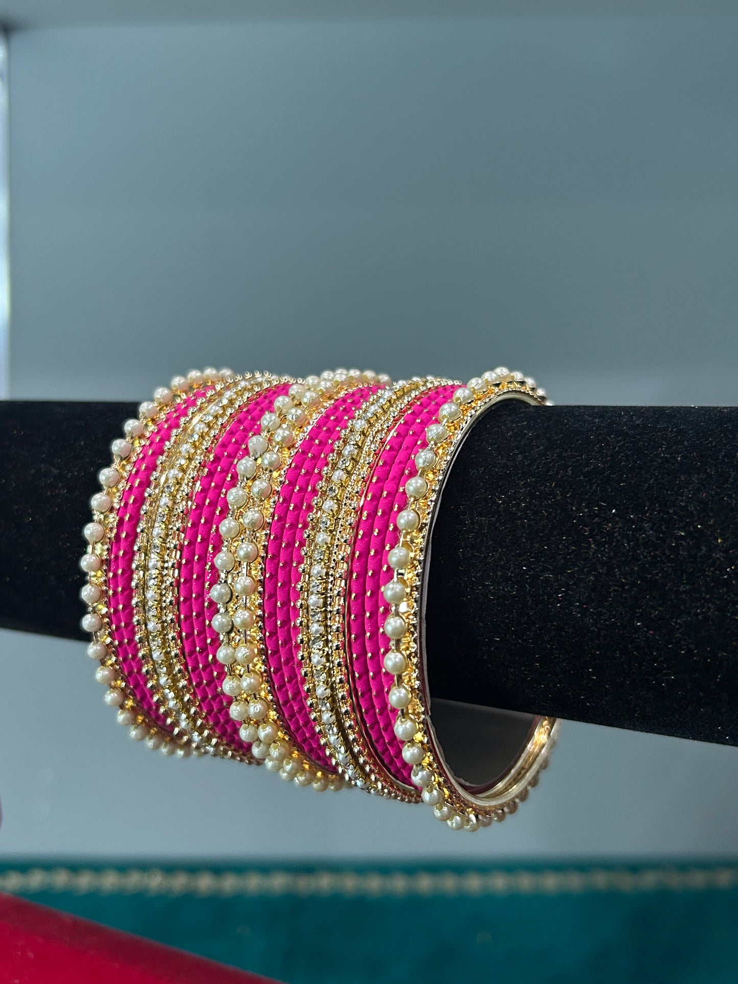 Hot Pink Golden Drape Bagels