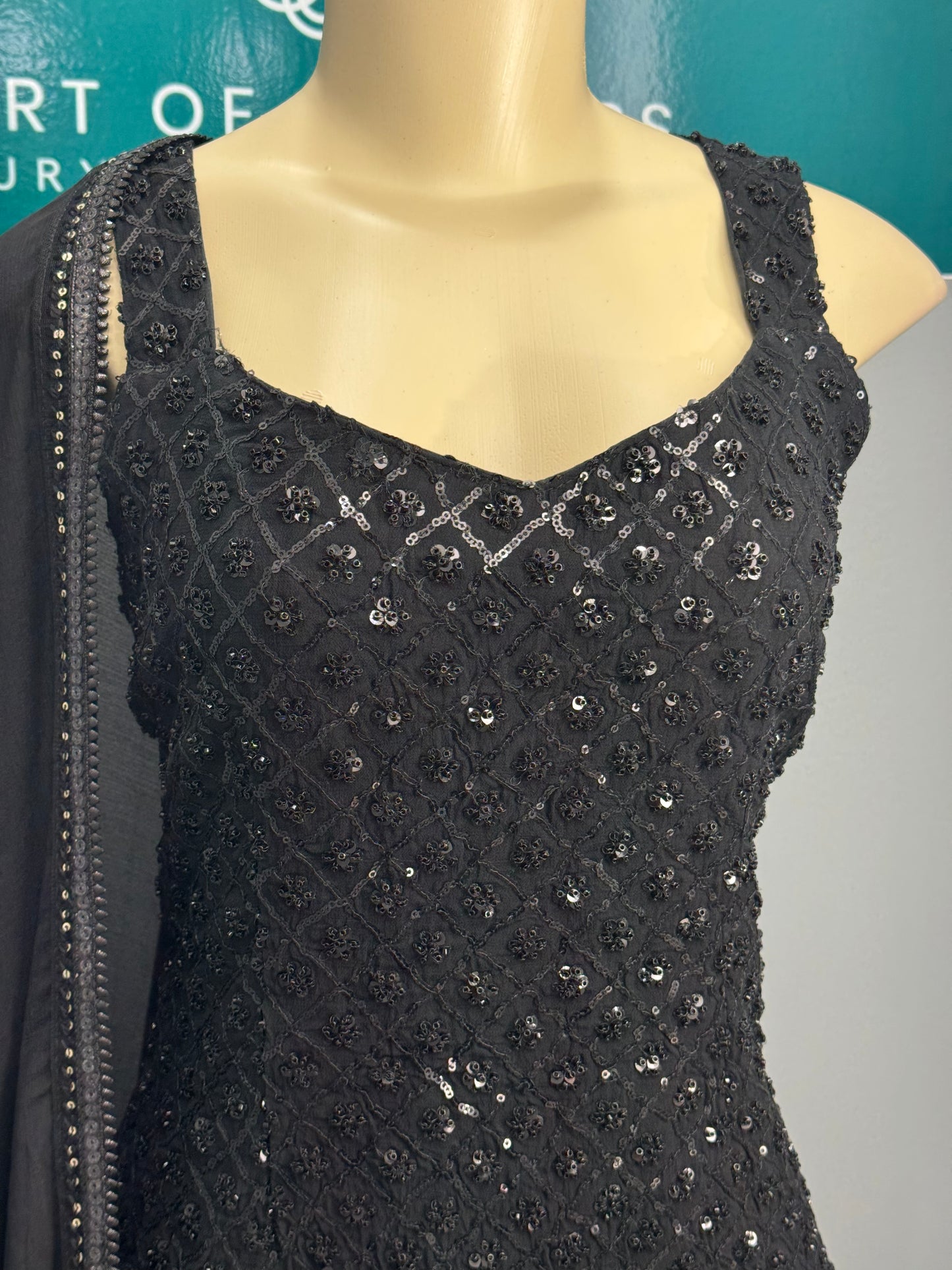 All Black Plazo Suit