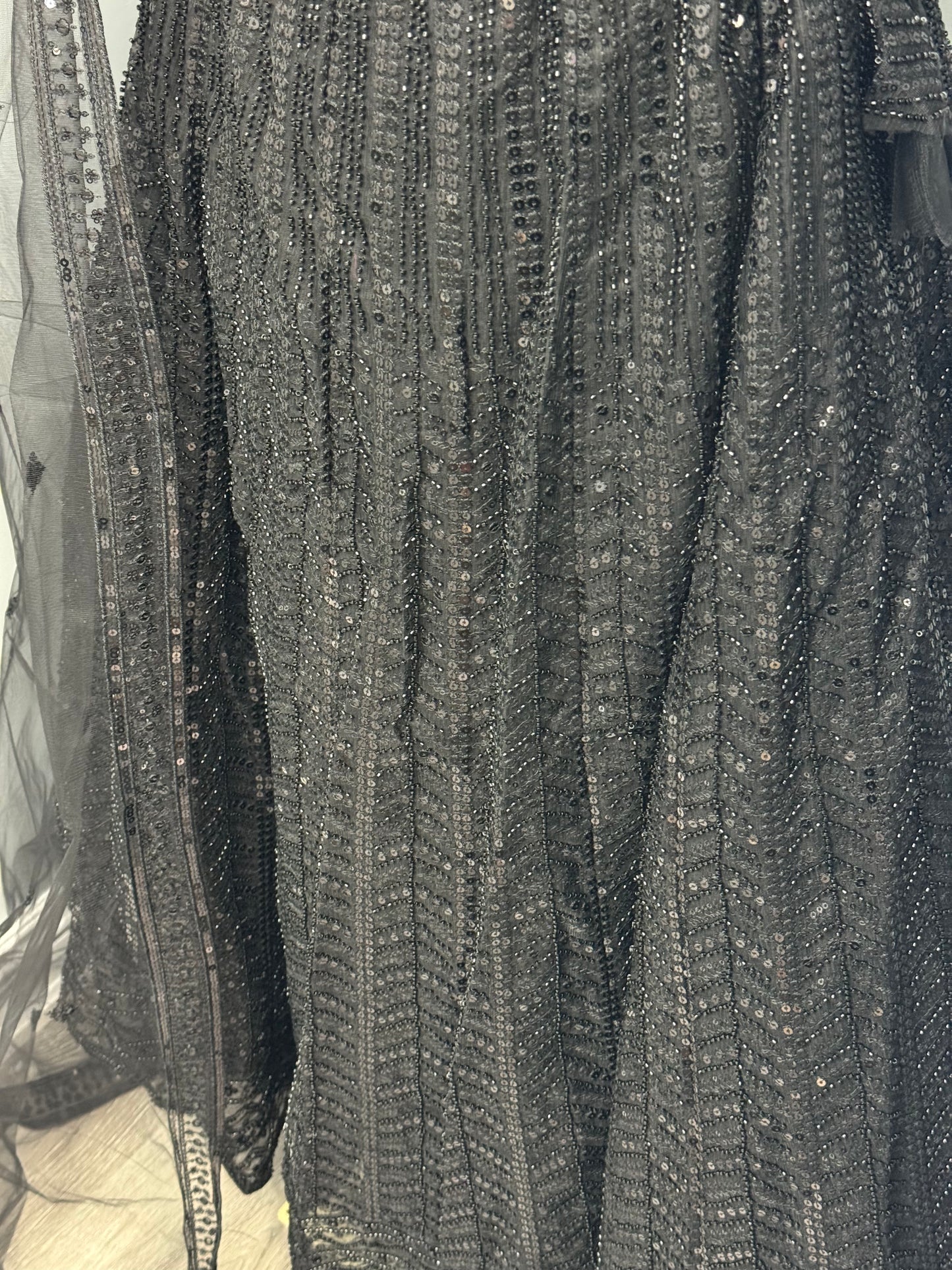 All Black Lehenga