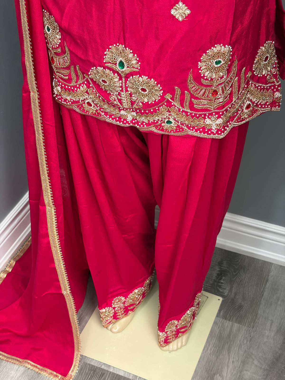 Ruby Red Crimson Handwork Salwar Suit AK6974-2526