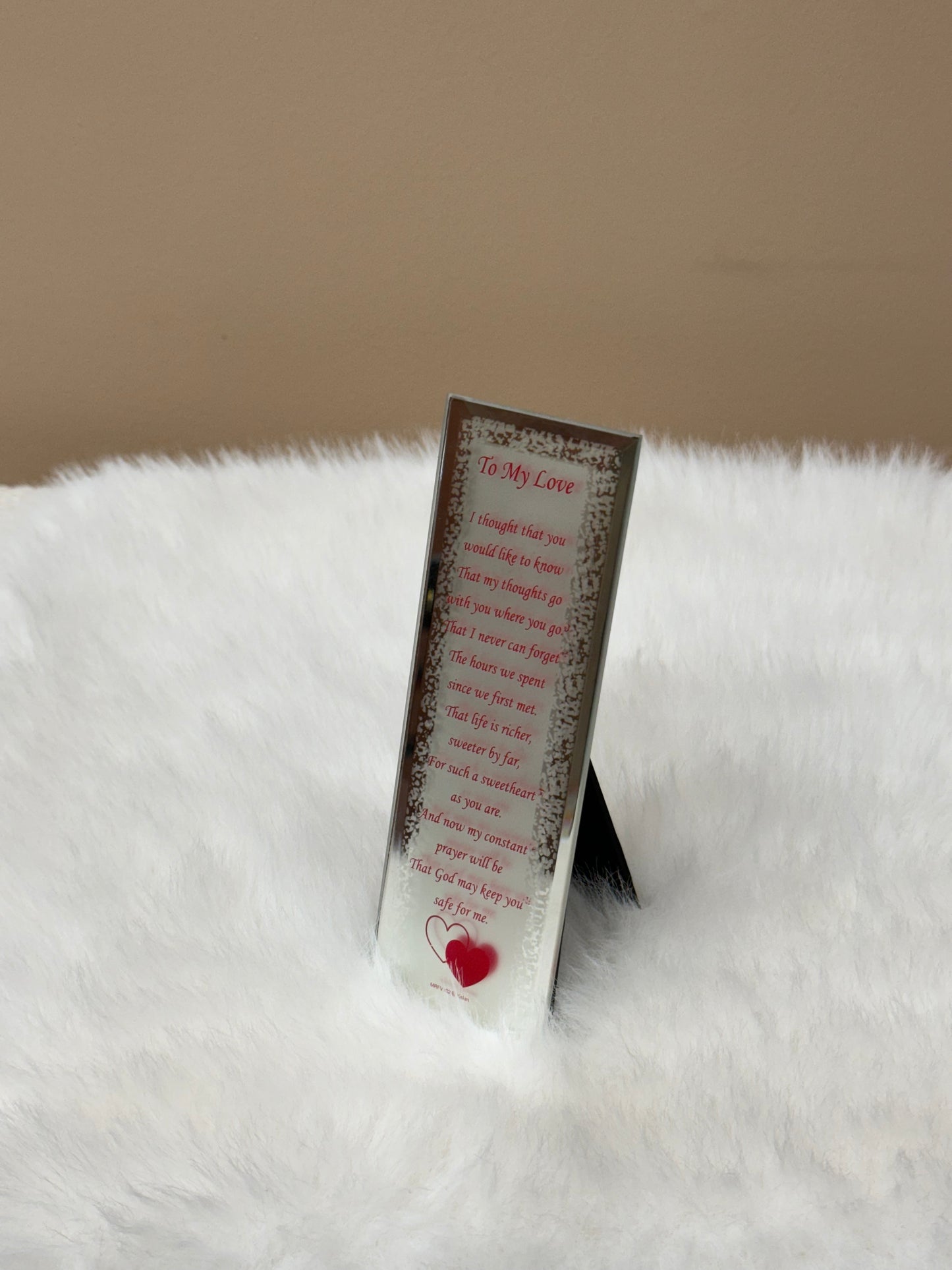 Valentine’s Glass Plaque