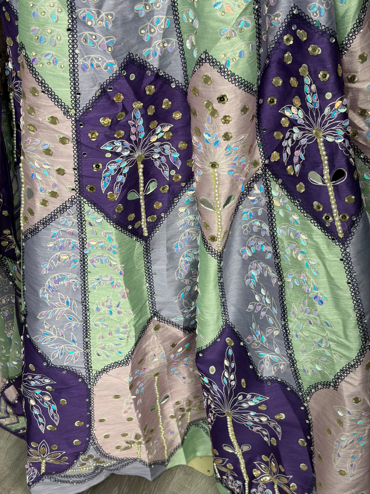 Embellished Purple Multi Lehenga- AK3941-0626