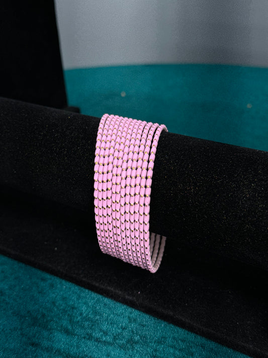 Baby Pink Plain Bangles Size 2.12