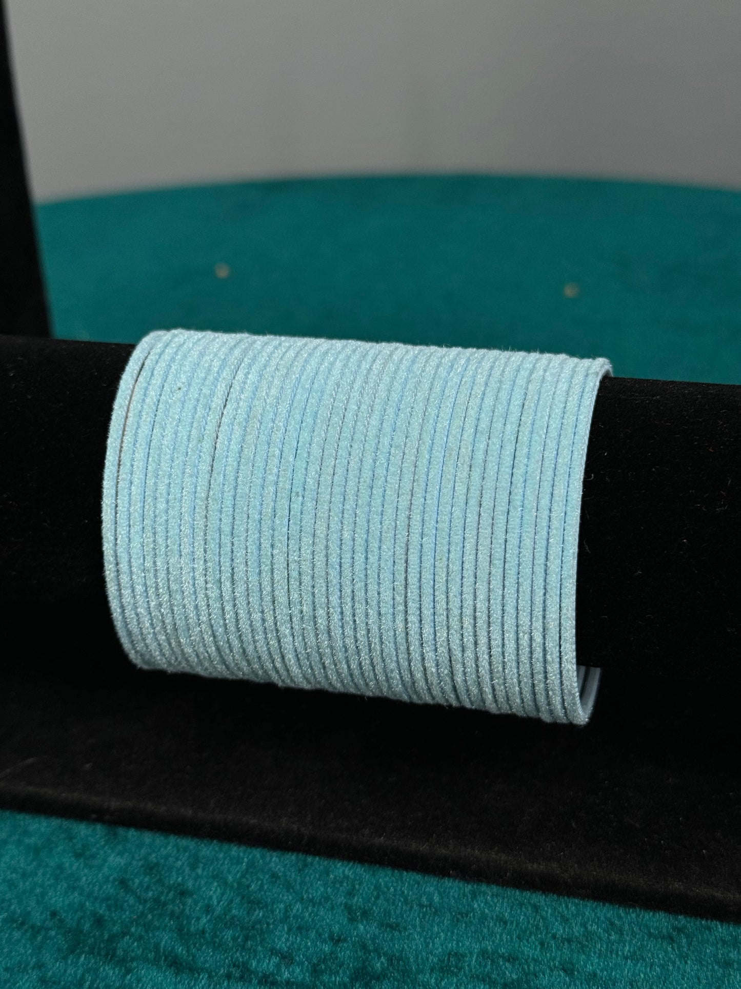 Baby Blue Plain Velvet Bangles