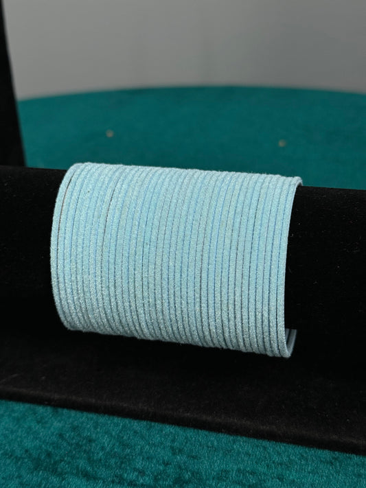 Baby Blue Plain Velvet Bangles