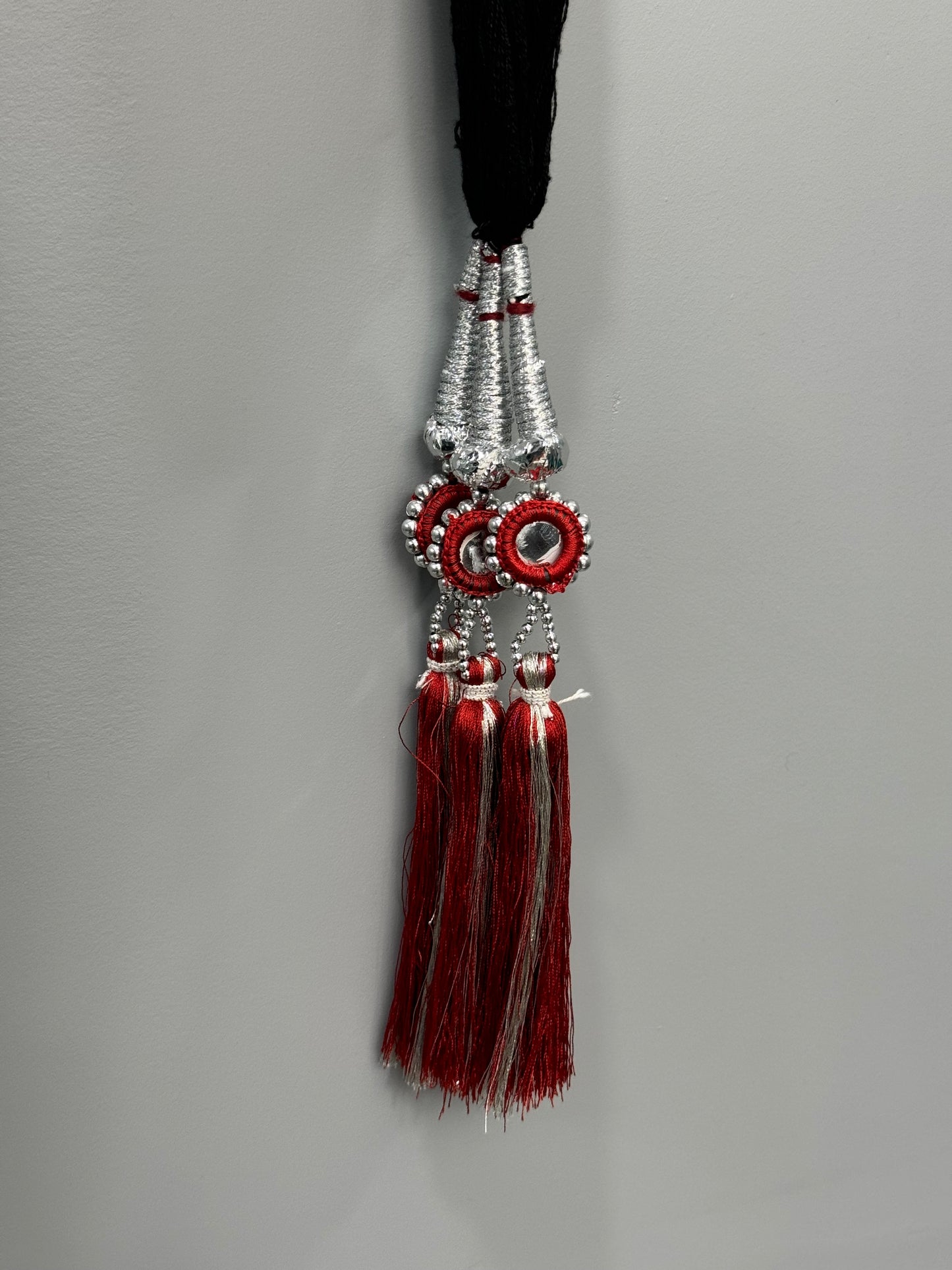 Small Silver and Red Mirror Prandi