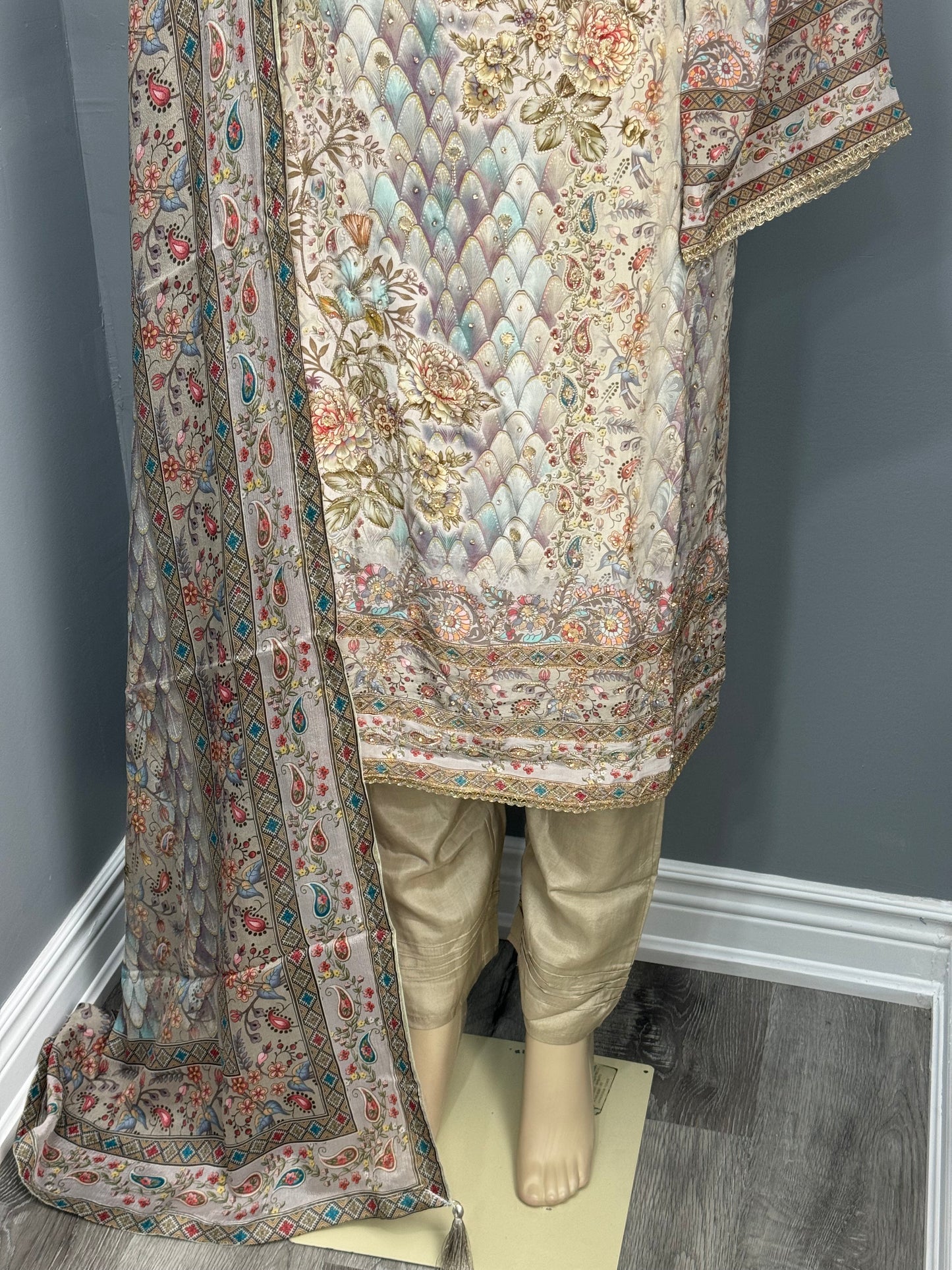 Readymade Crepe Pant Suit- AK2428-43