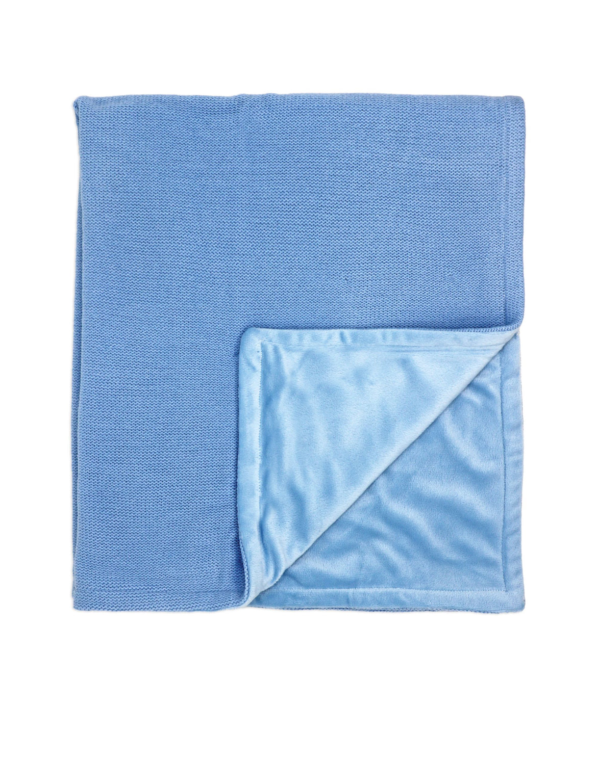 Knit Baby Blanket Blue