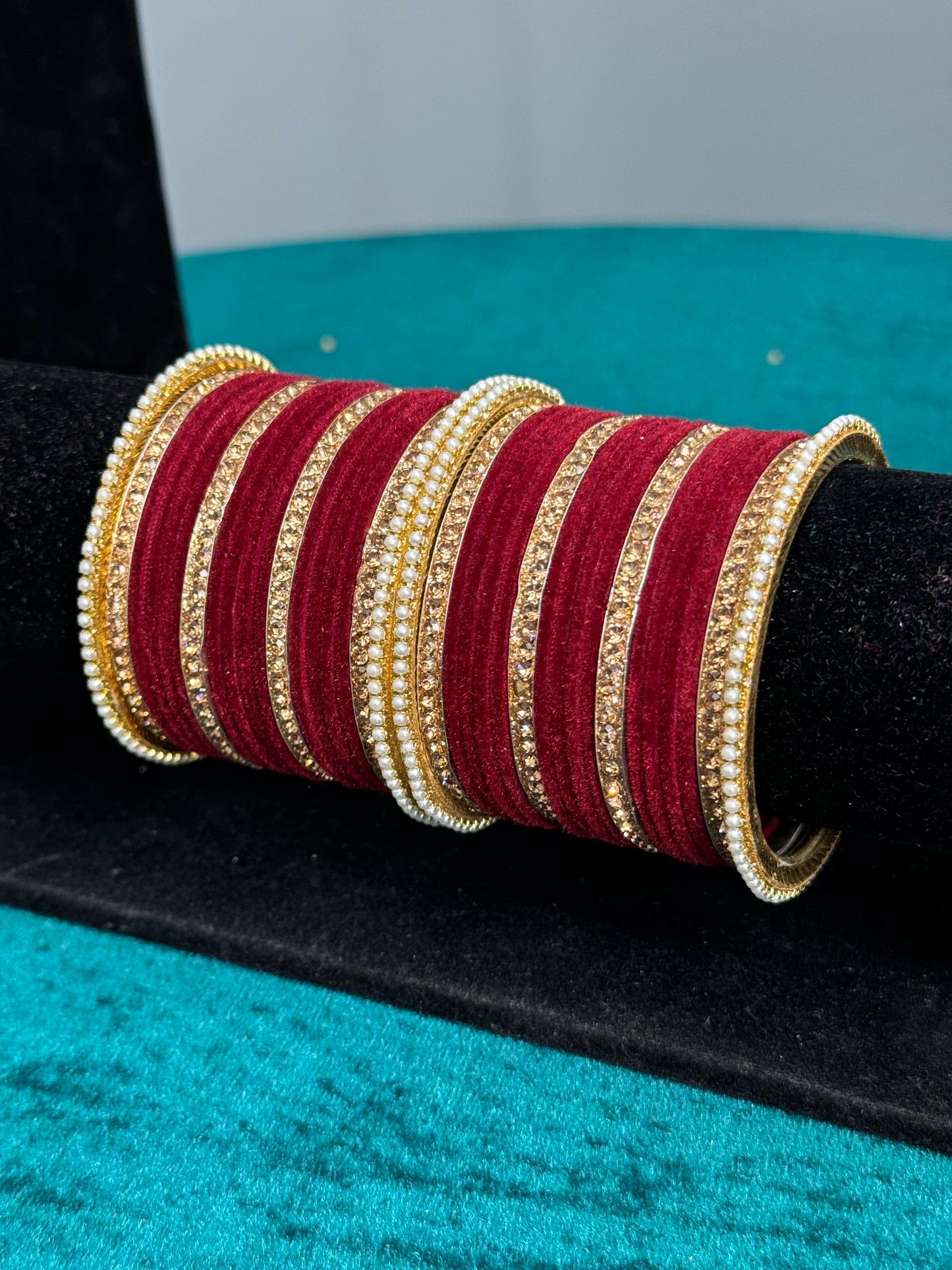 Designer Velvet Work Bangles