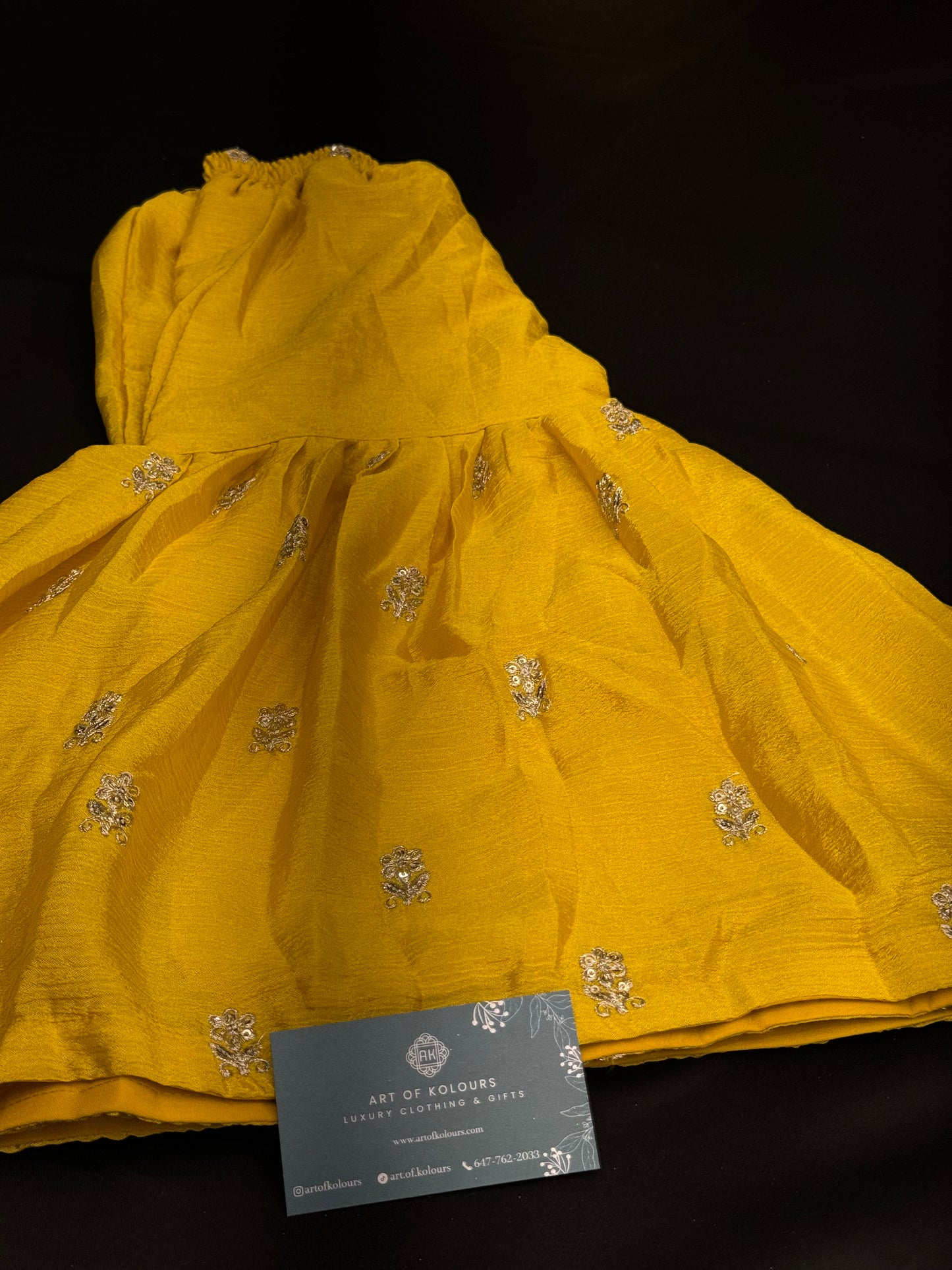 Anaya Kids Gharara Suit-Yellow