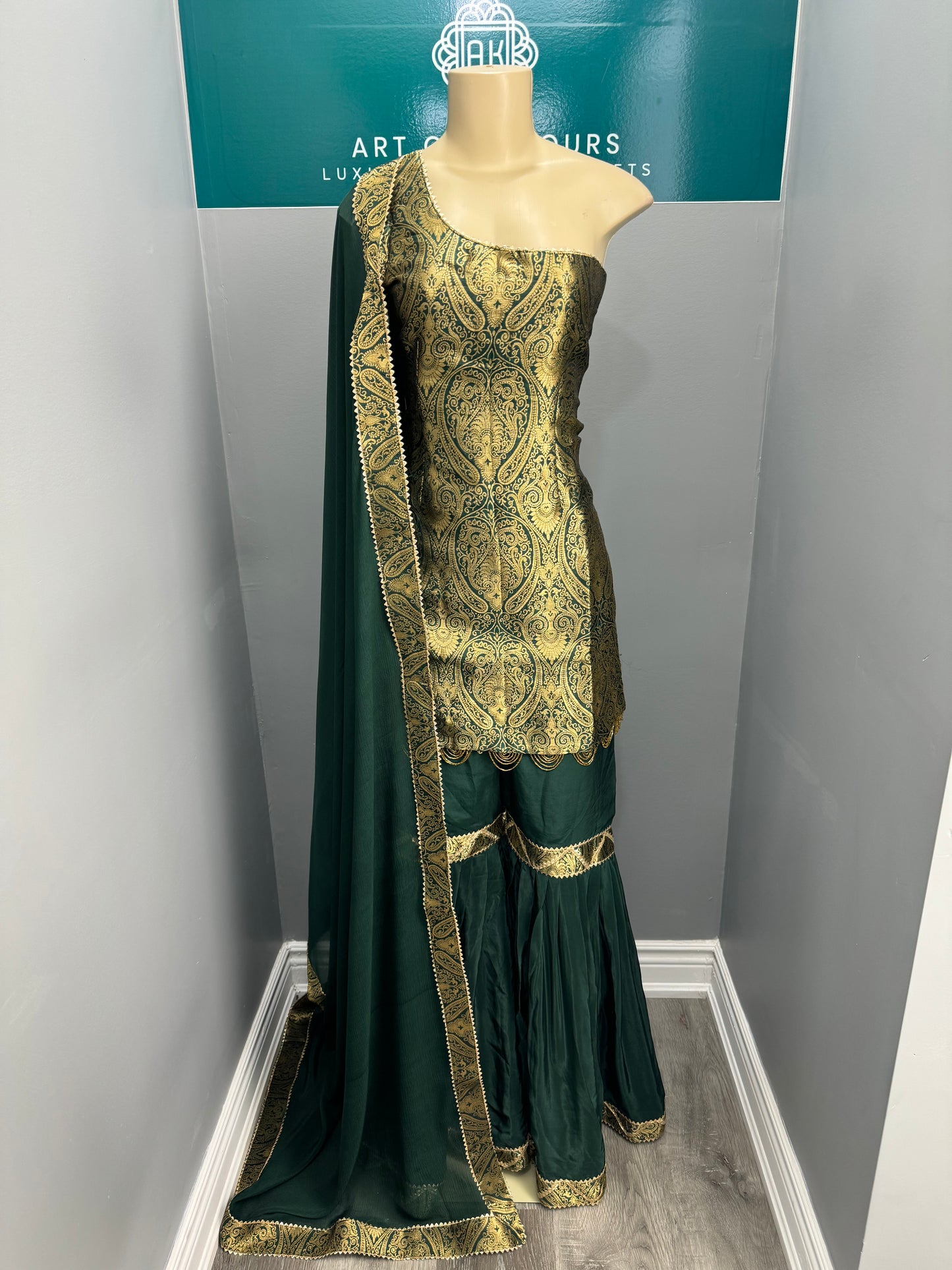 Brocade Gharara Suit- AK1012-2126