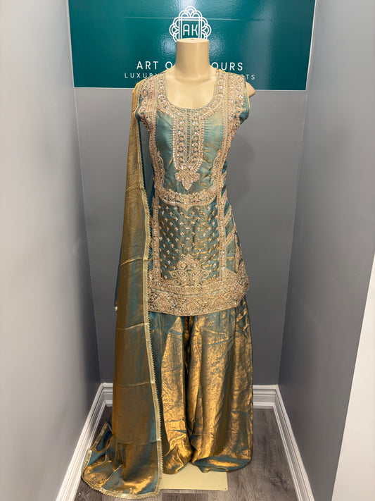 Readymade Shimmer Sharara Suit- AK5758-1126