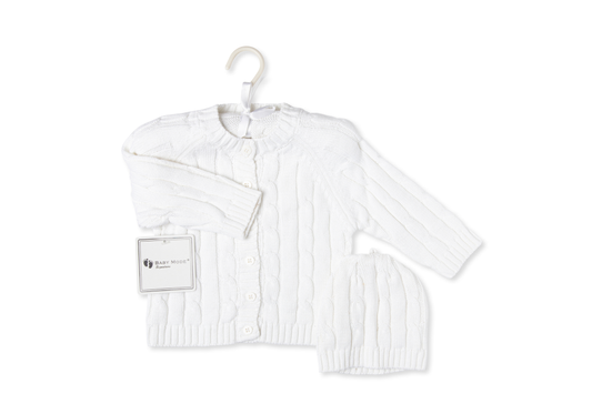 White 2 Piece Knitted Set