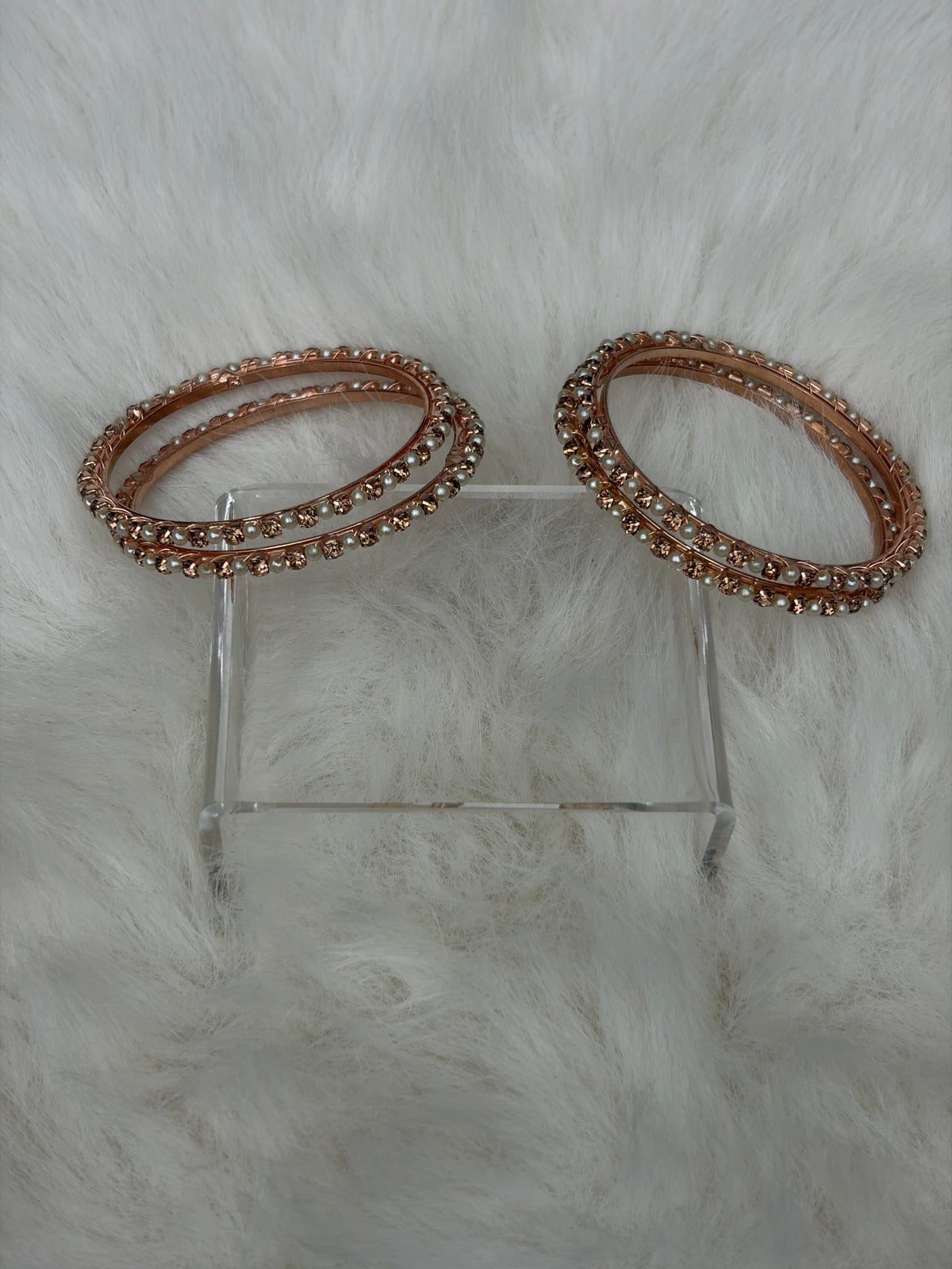 Kids Gajrey Bangles- Rose Gold