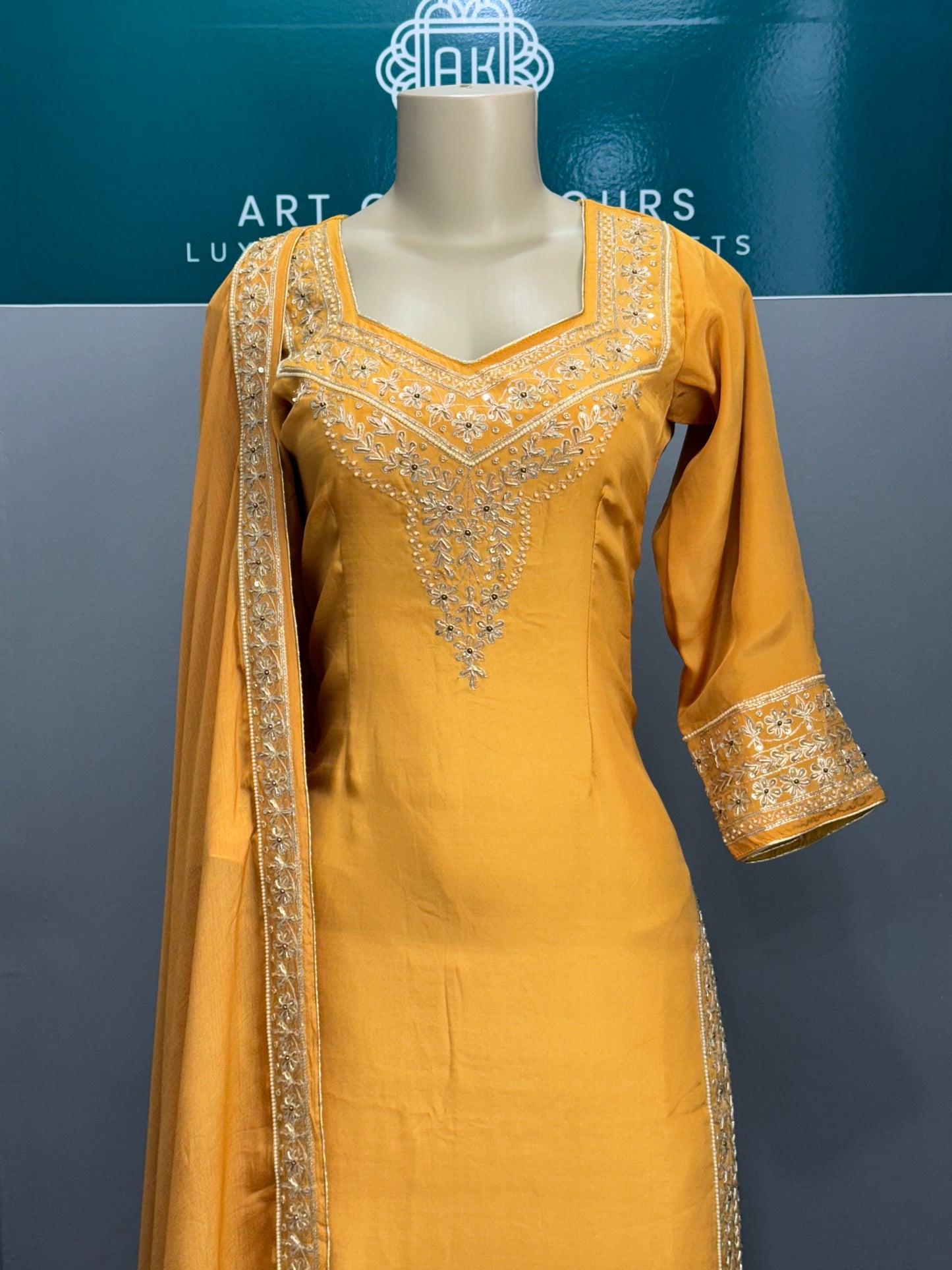Pure Crepe Handwork Salwar Suit
