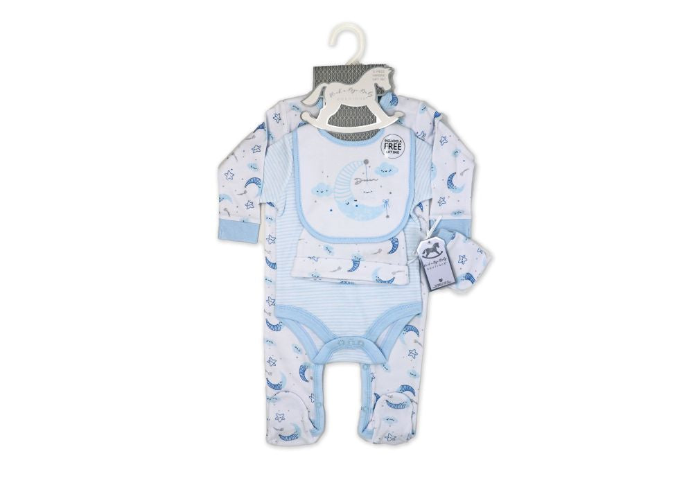 Boys 5 Piece Mesh Bag Set: Moon