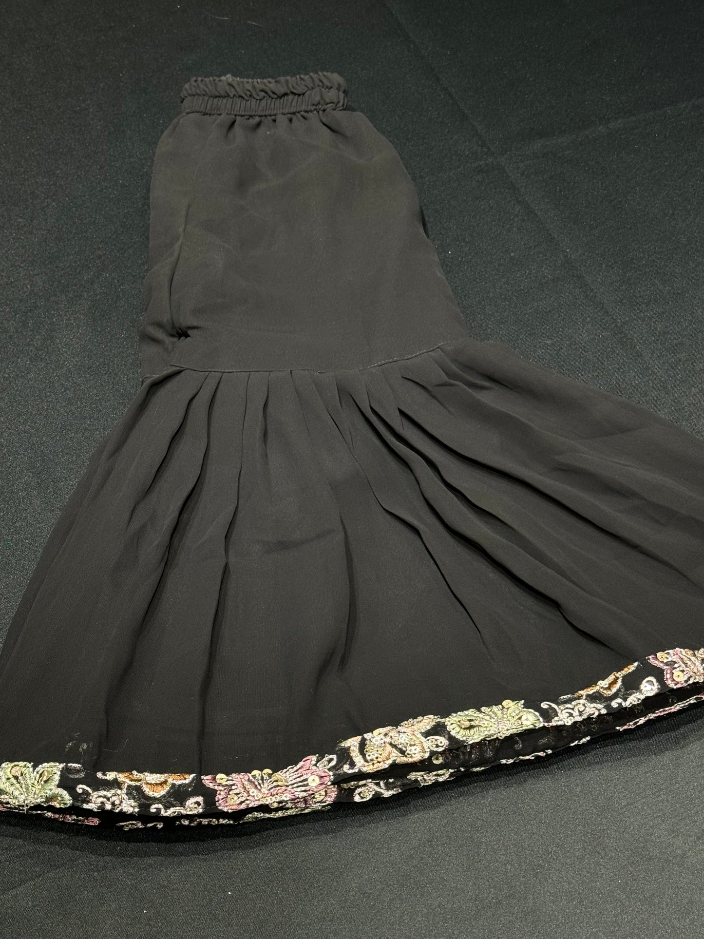 Devi Kids Gharara Suit- Black