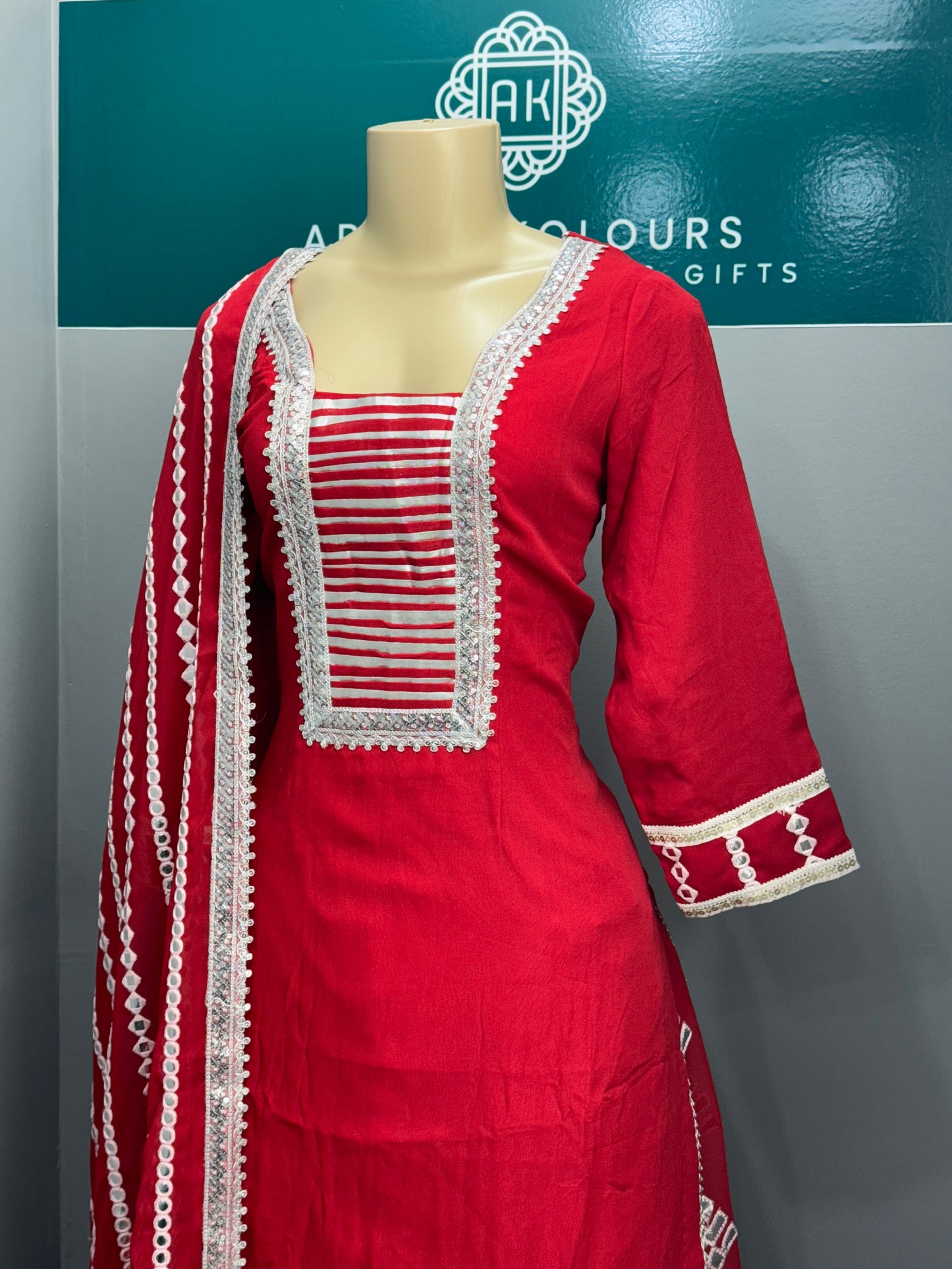 Foil Work Sharara Suit