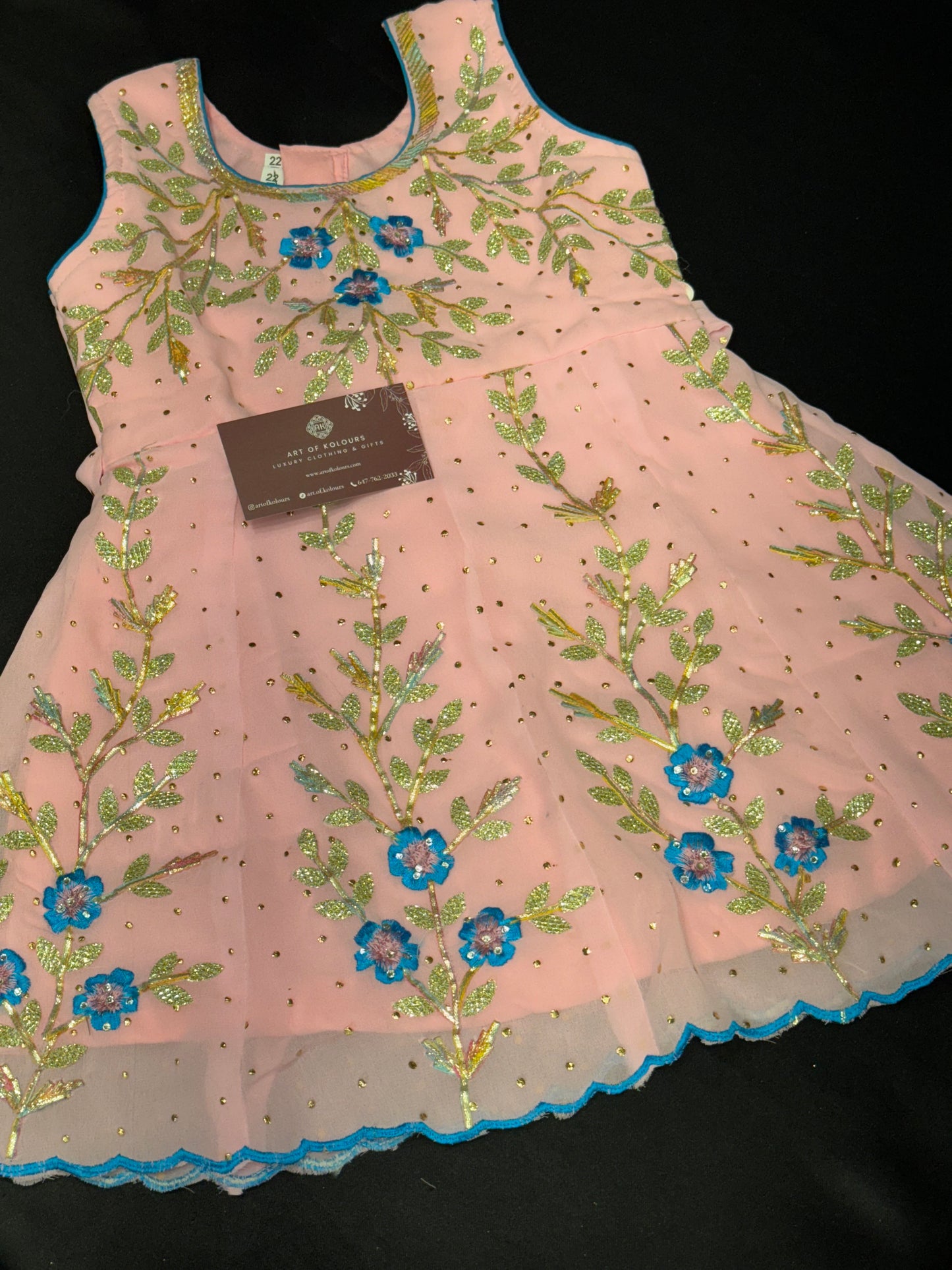 Kids Pink Frock Salwar Suit