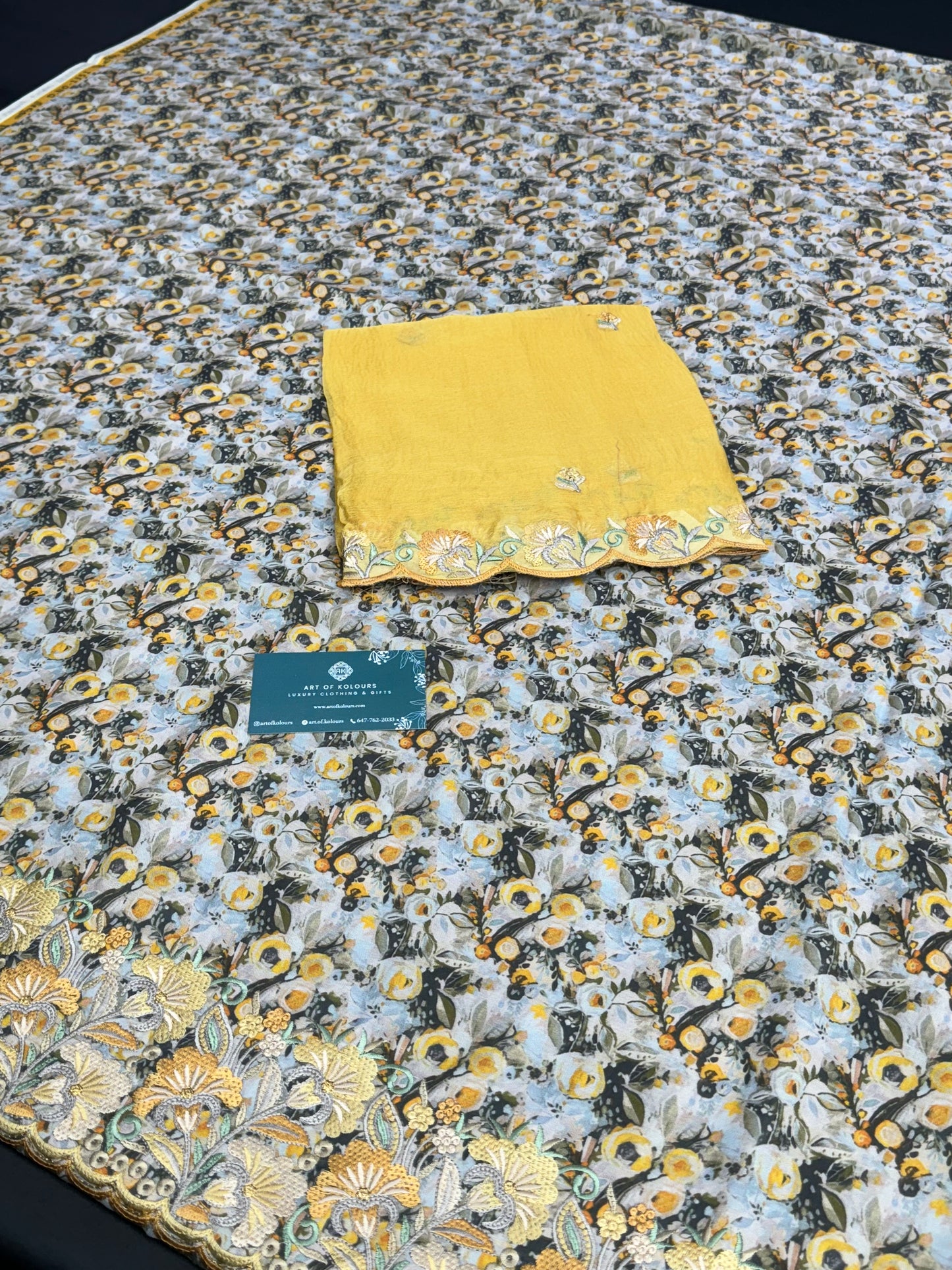 Amro Bibi Yellow Unstitched Suit