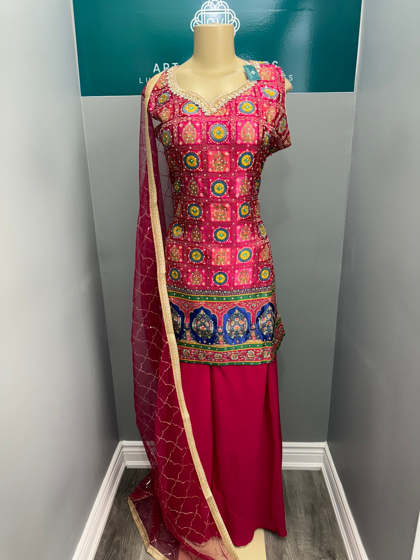 Readymade Sharara Suit- AK5456-26