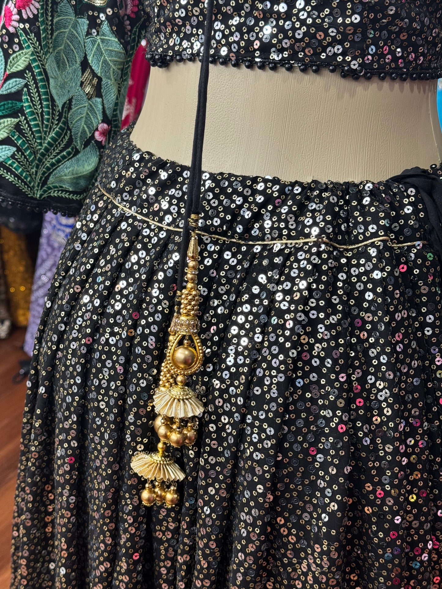 Heavy Floral Thread and Position work Lehenga