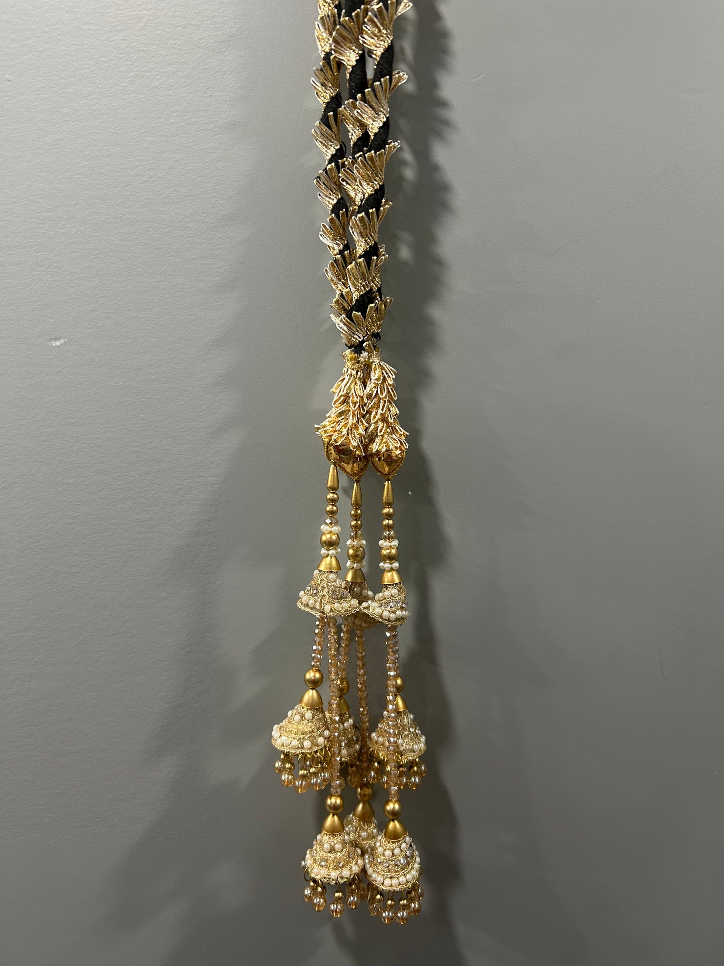 Golden Pearl Jhumki Parandi