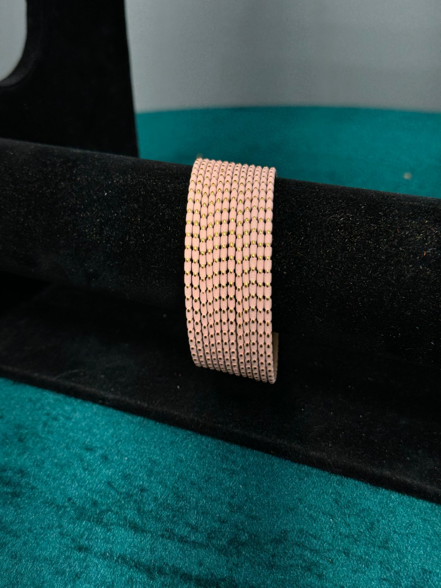 Peach Plain Bangles Size 2.12