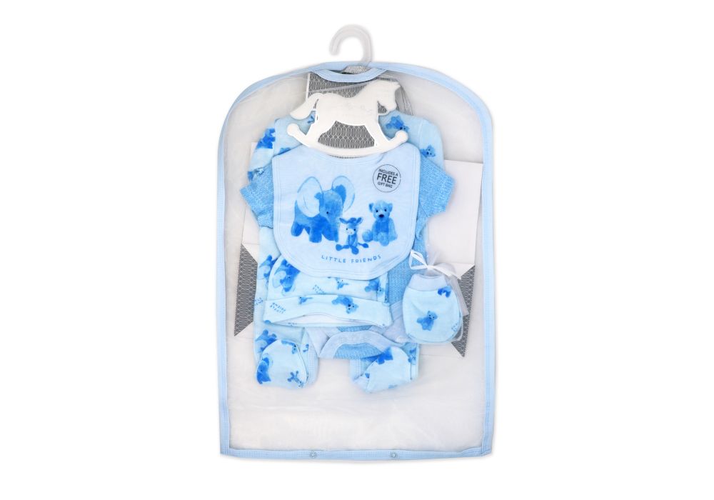Boys 5 Piece Mesh Bag Set: Teddy Bear Little Friends