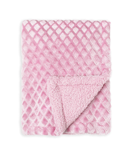 Plush Blanket- Pink Diamond