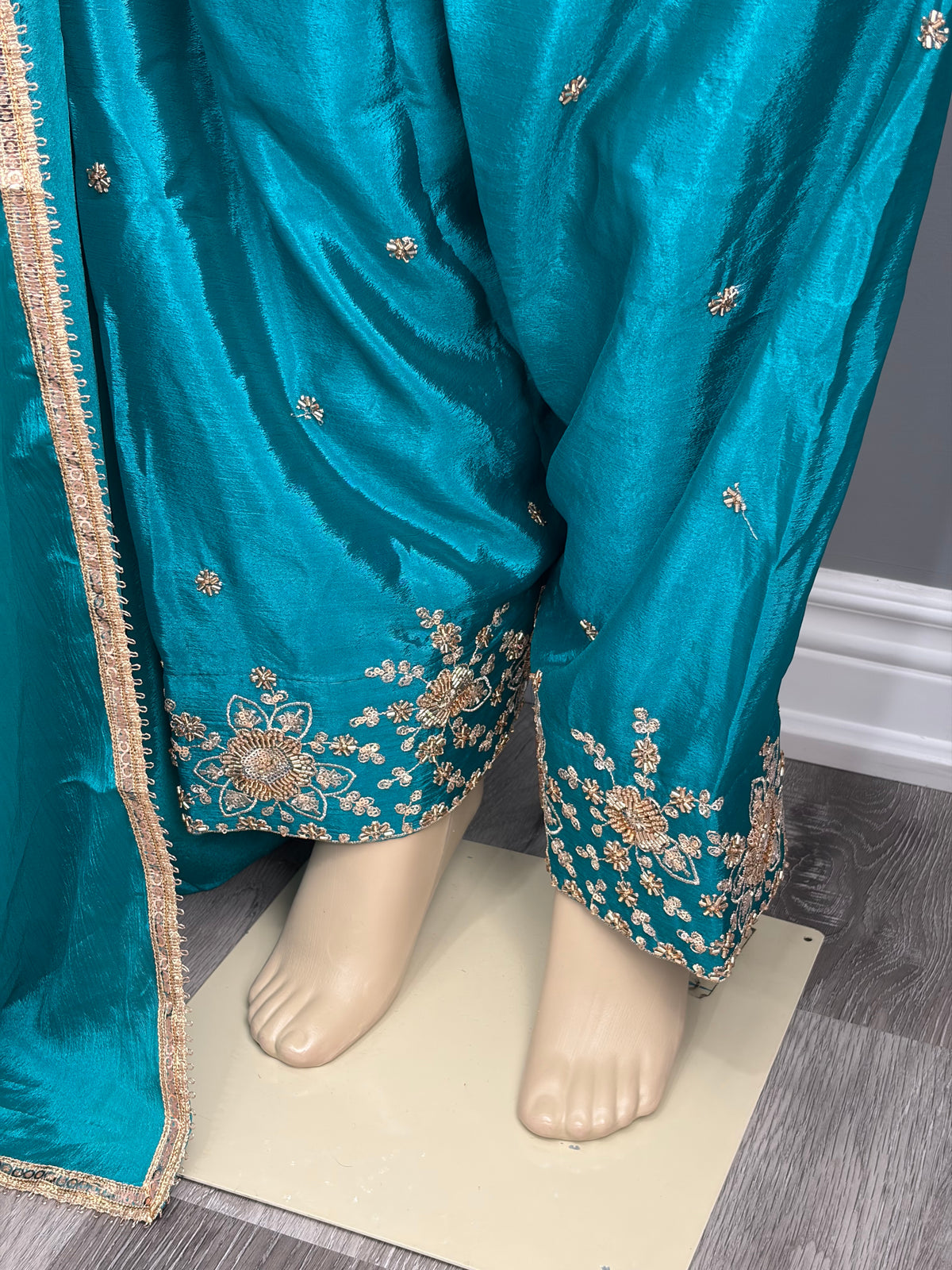 Turquoise Beadwork Salwar Suit AK6974-1126