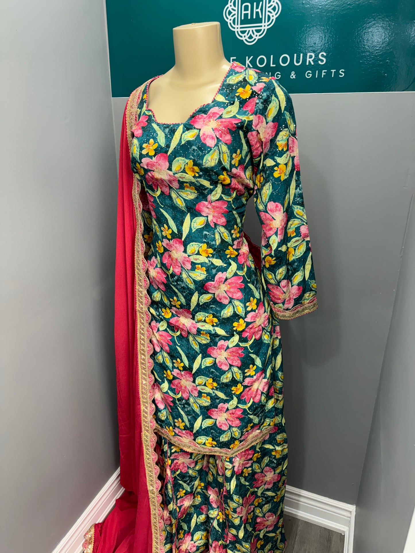 Blue Jasmine Gulzar Sharara Suit