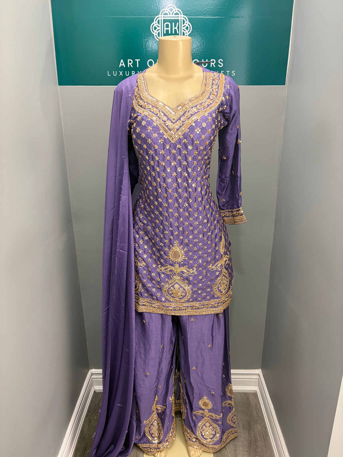 Readymade Sharara Suit- AK5758-0826