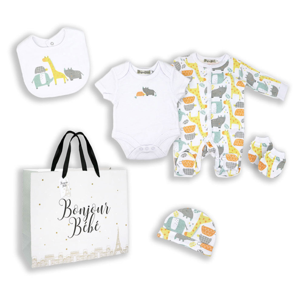 Boys 5 Piece Mesh Bag Set: Animal Friends