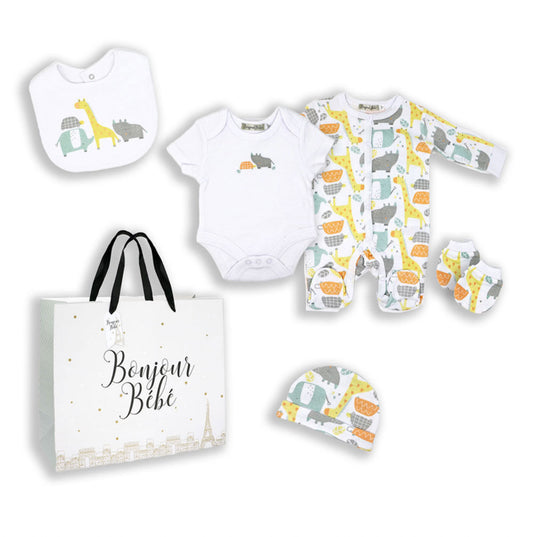 Boys 5 Piece Mesh Bag Set: Animal Friends