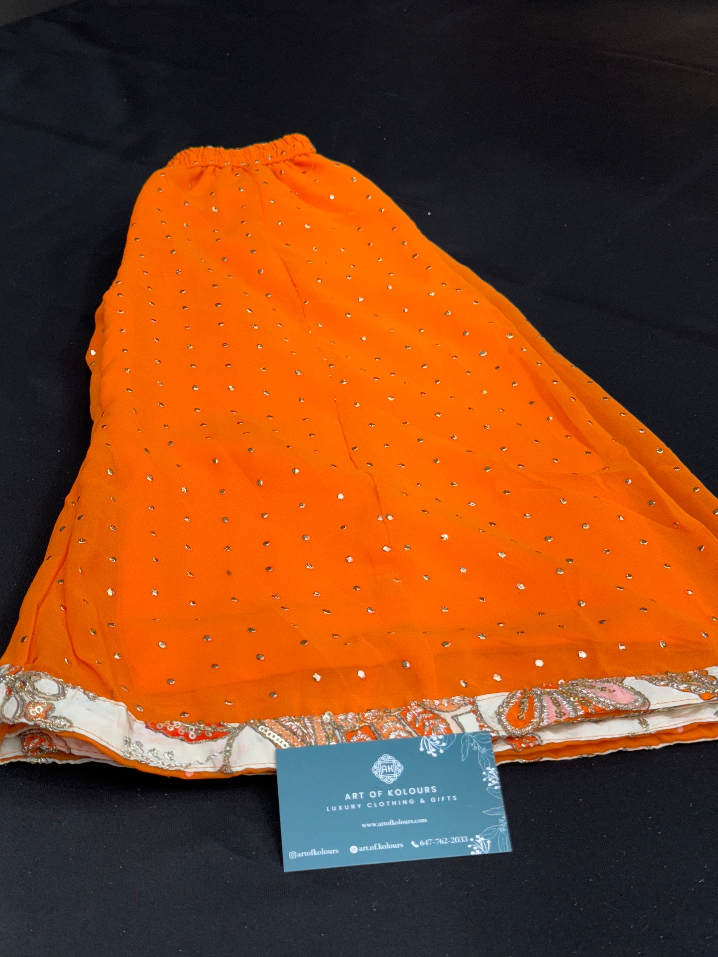 Eknoor Kids Sharara Suit- Orange