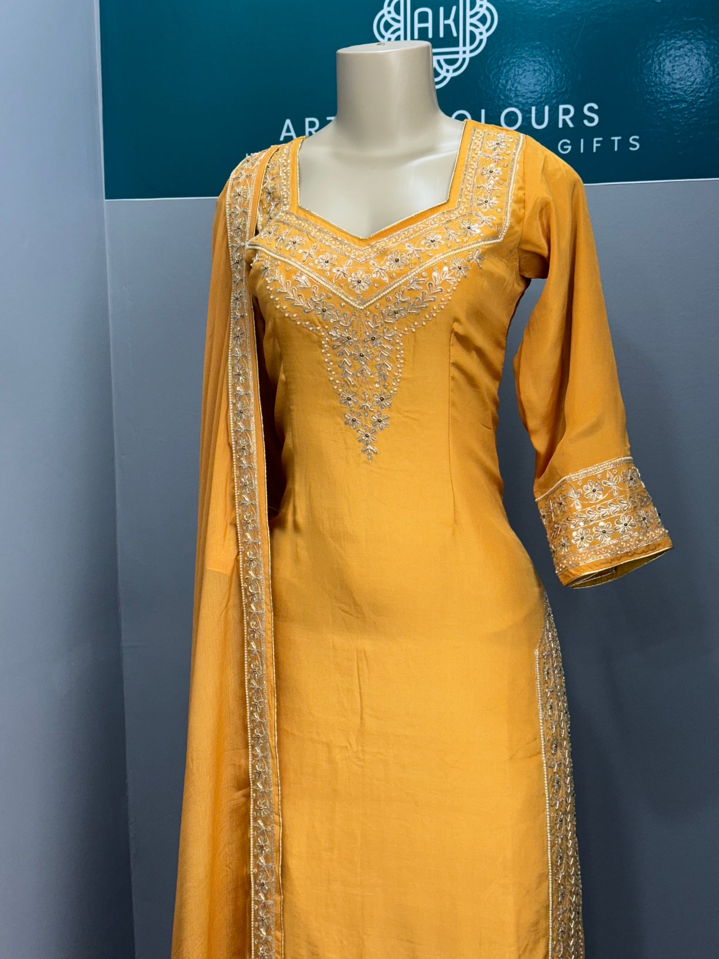 Pure Crepe Handwork Salwar Suit
