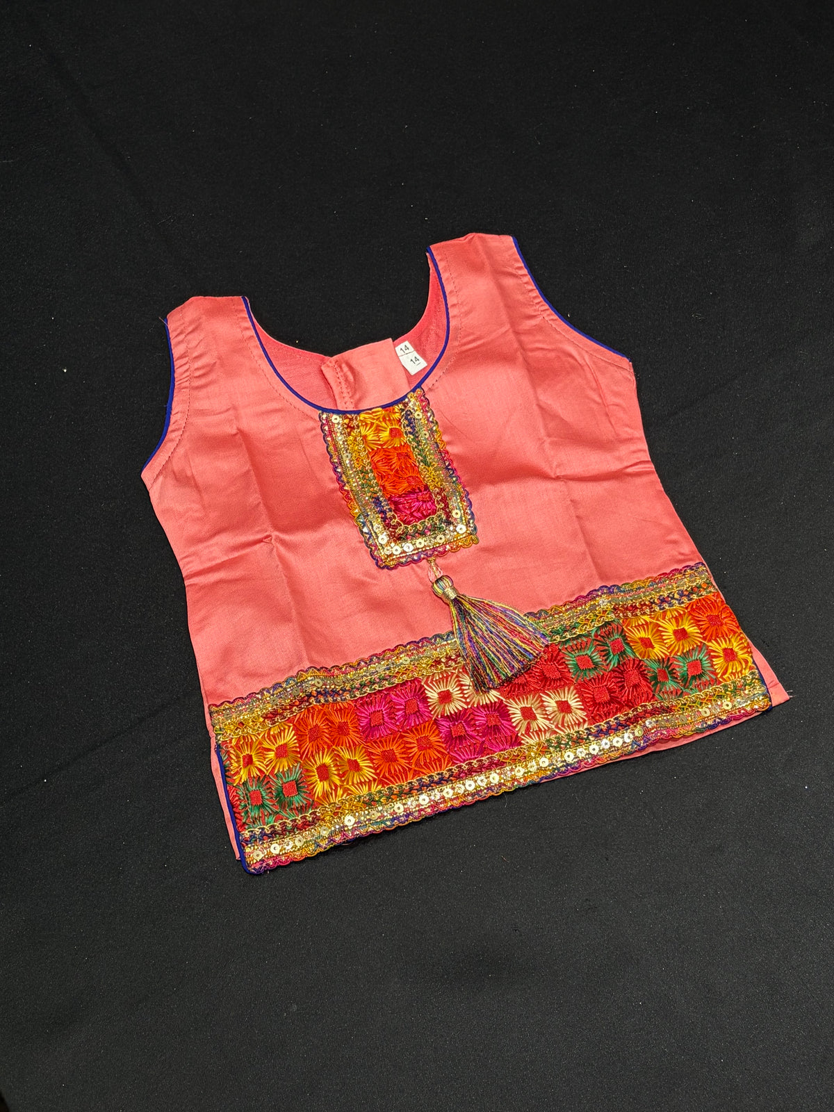 Baby Pink Phulkari Salwar Suit