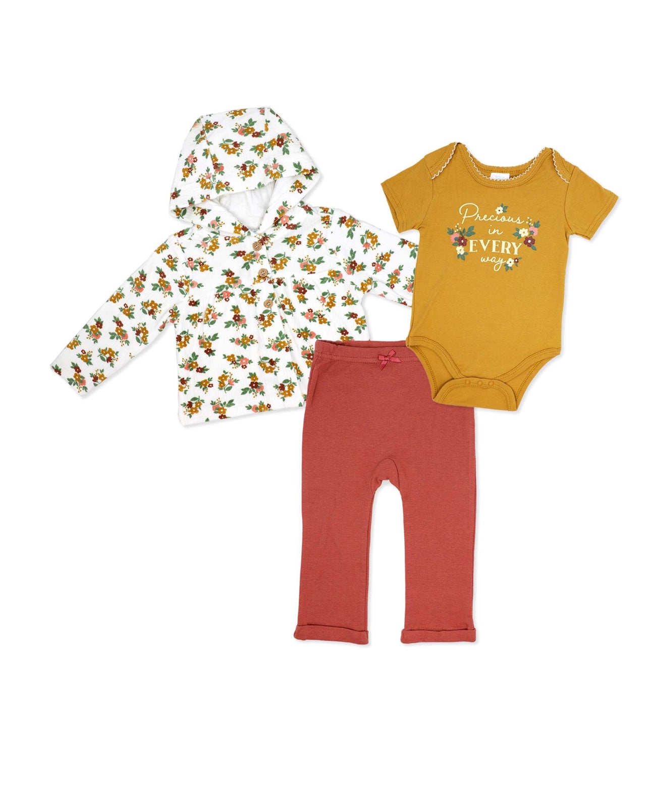 Infant Girls Velour Hoodie Jogger Set