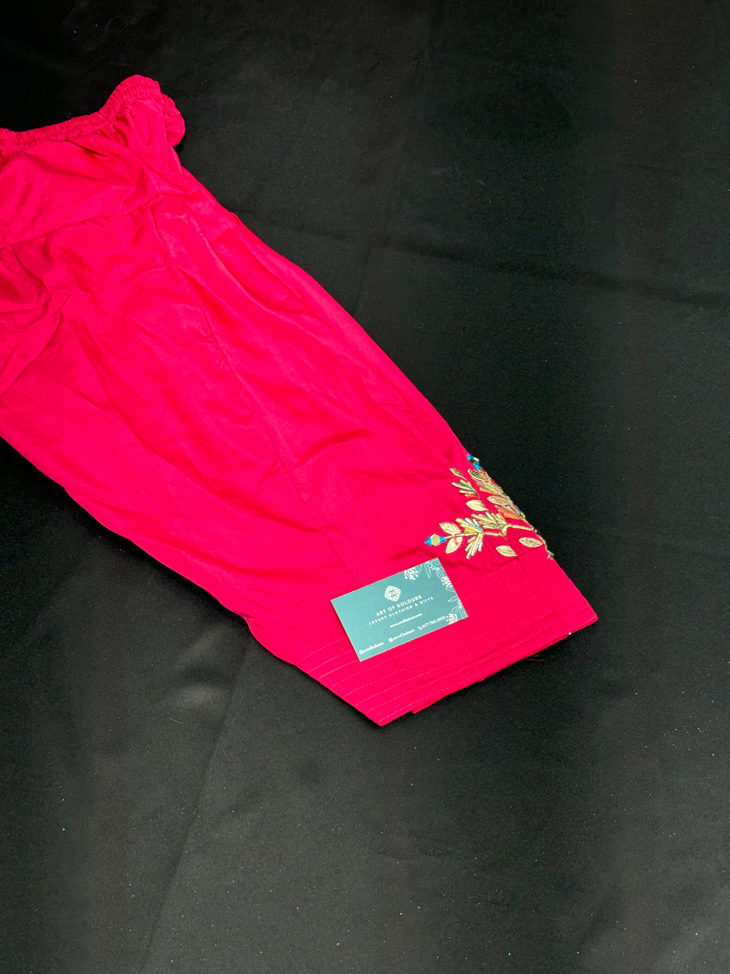 Pavi Kids Frock Salwar Suit- Ruby Red