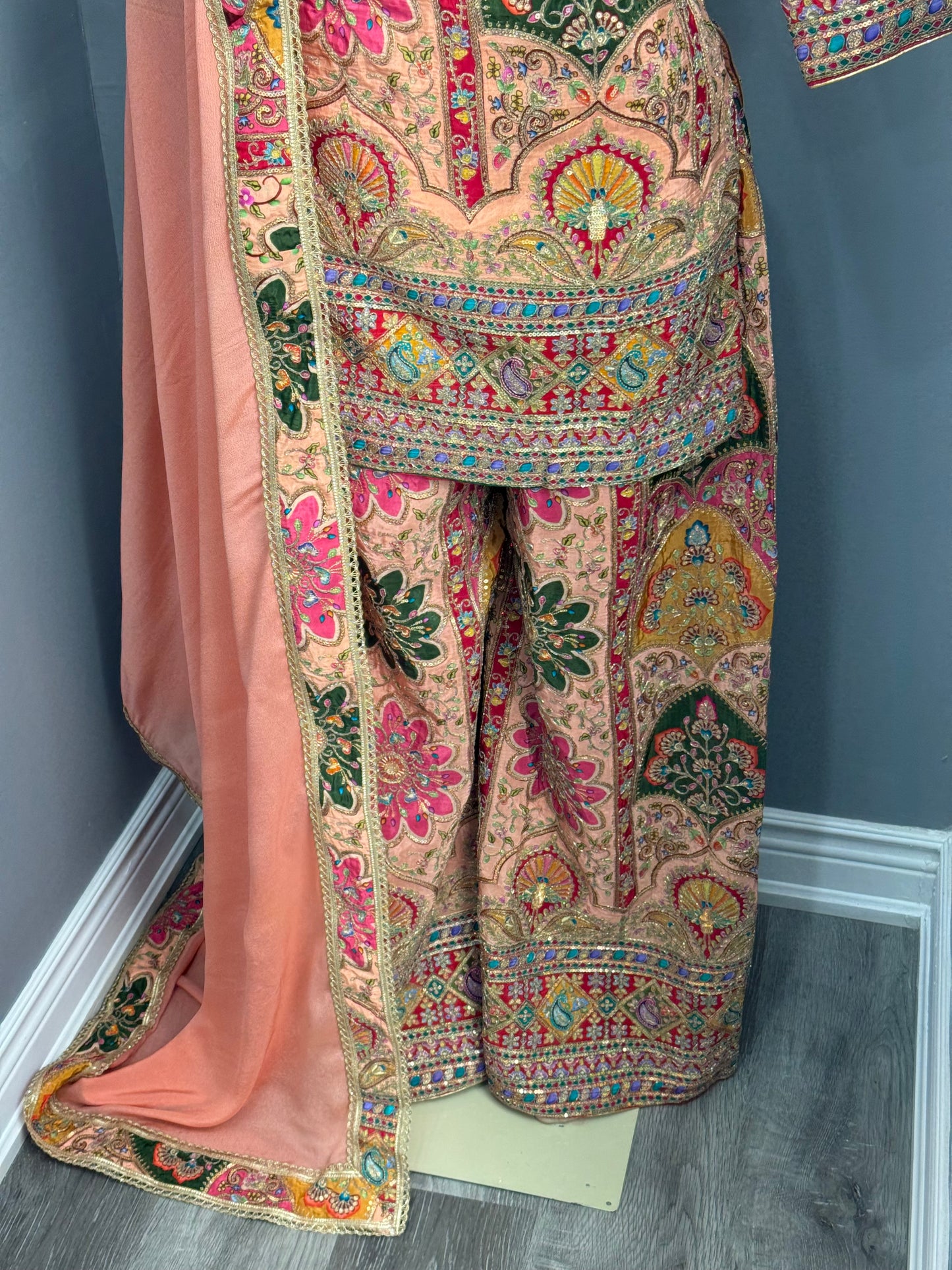 Position Work Sharara Suit- AK3536-0426