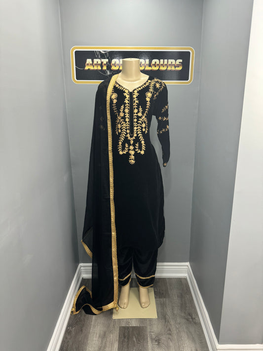 Kala Sona Readymade Velvet Suit